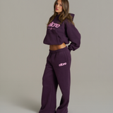 Boxy Adjustable Hoodie - Plum