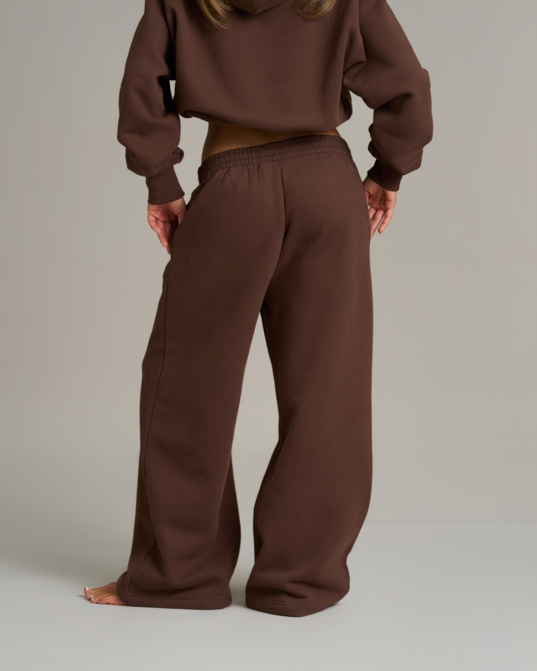 Wide Leg Sweatpants - Chocolate