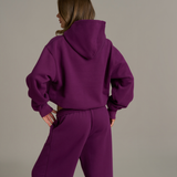 Boxy Adjustable Hoodie - Grape