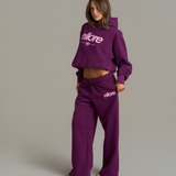 Boxy Adjustable Hoodie - Grape