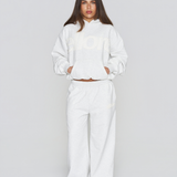 Heavyweight Adjustable Hoodie - White Marle