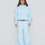 Heavyweight Adjustable Hoodie - Sky Blue