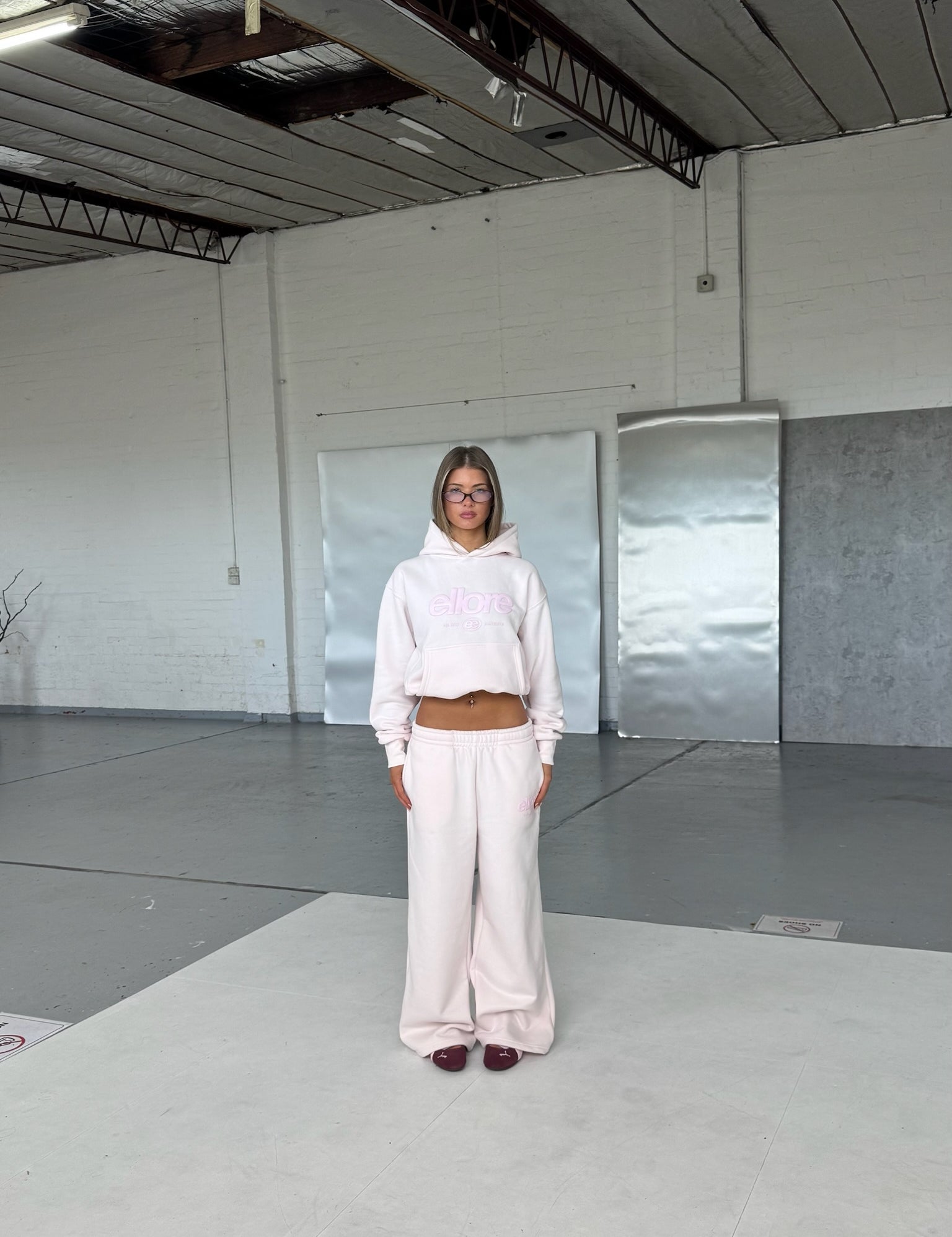 Wide Leg Sweatpants - Bunny Pink 2.0
