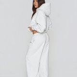 Heavyweight Adjustable Hoodie - White Marle