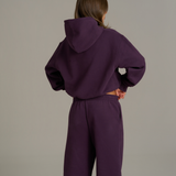 Boxy Adjustable Hoodie - Plum