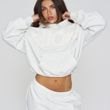 Heavyweight Adjustable Hoodie - White Marle