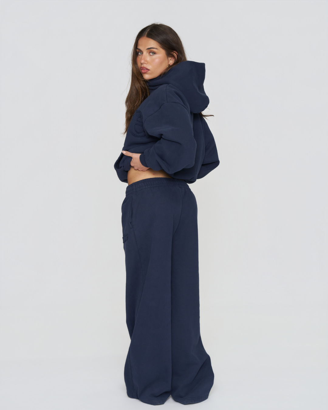 Heavyweight Adjustable Hoodie - Navy
