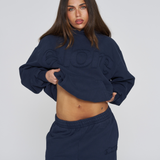 Heavyweight Adjustable Hoodie - Navy