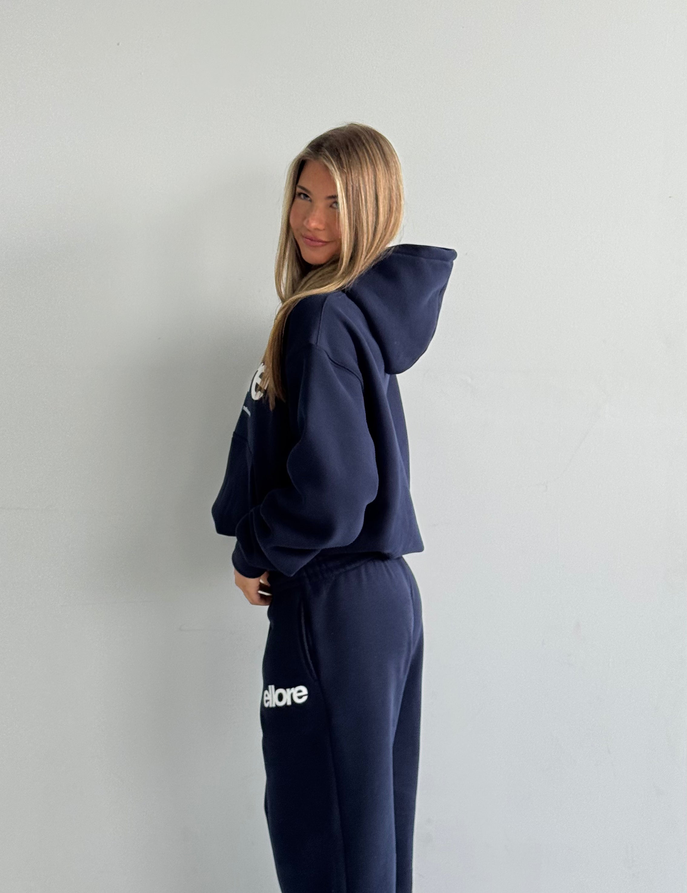 Wide Leg Sweatpants - New Navy