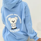 Sky Blue Puff Boxy Oversized Hood